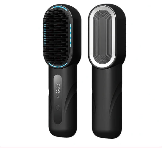 Luvanos curly PRO - Brosse lissante et chauffante portable